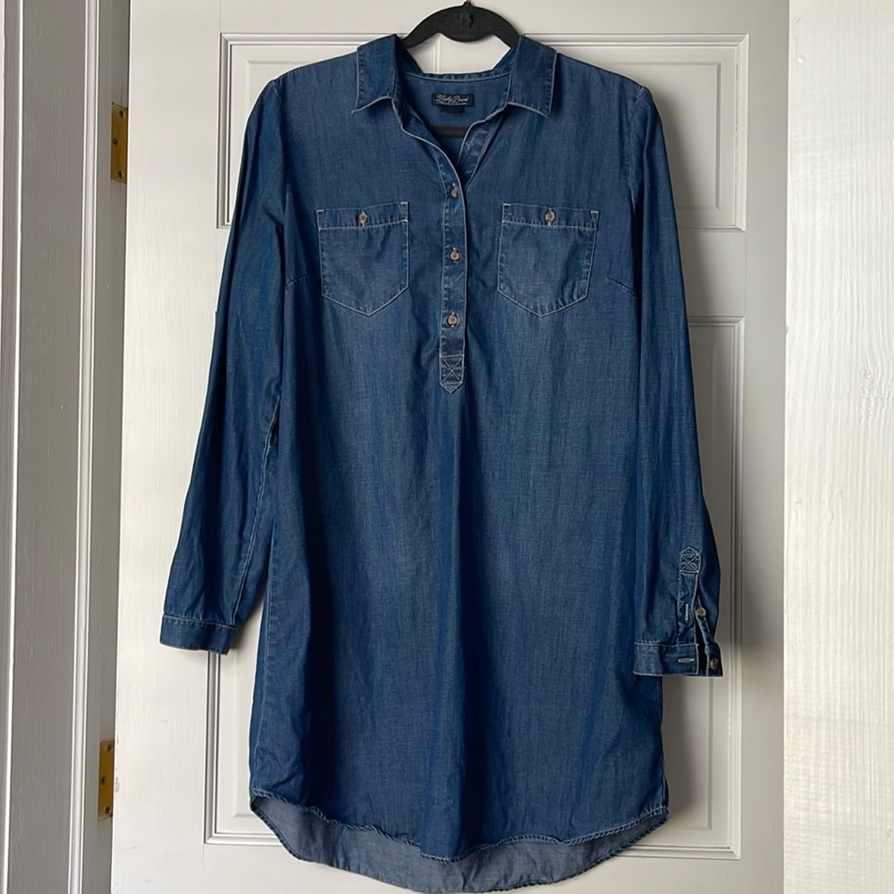 Lucky Brand Long Sleeve Denim Dress size Large